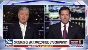 Entrevista del secretario de Estado Marco Rubio con Sean Hannity de la emisora Fox News